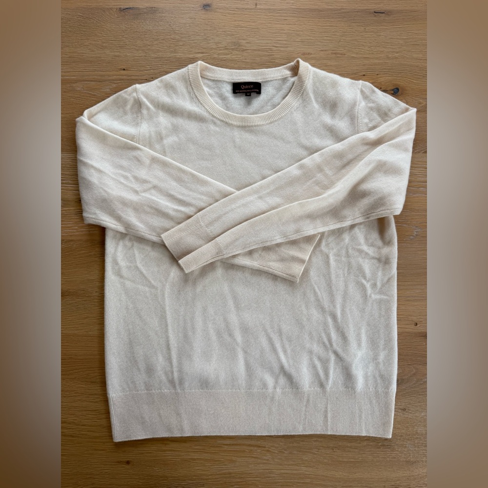 Quince Women’s Ivory Cashmere Sweater